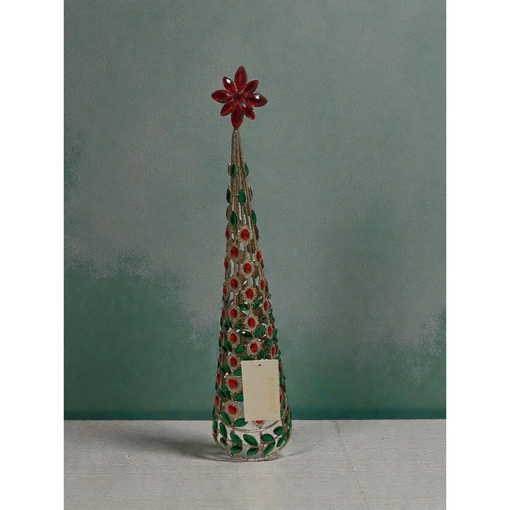 Biltmore 21" Christmas Tree Jewels Gold retail $100‎ NWT